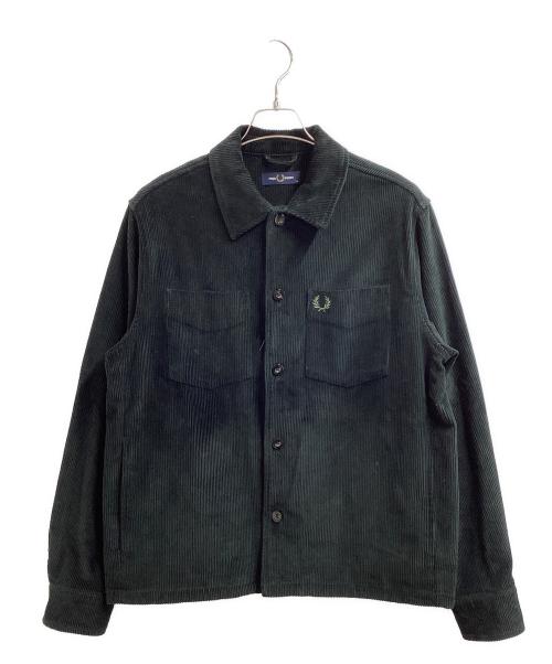 FRED PERRY（フレッドペリー）FRED PERRY　 (フレッドペリー) CORDUROY OVERSHIRT / コーデュロイオーバーシャツ グリーン サイズ:Mの古着・服飾アイテム