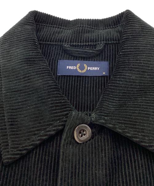 FRED PERRY（フレッドペリー）FRED PERRY　 (フレッドペリー) CORDUROY OVERSHIRT / コーデュロイオーバーシャツ グリーン サイズ:Mの古着・服飾アイテム