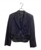 COMME des GARCONS NOIRコムデギャルソン ノワール）の古着「ウールクロップドジャケット / AD1989 / AJ-25012M」｜ブラック