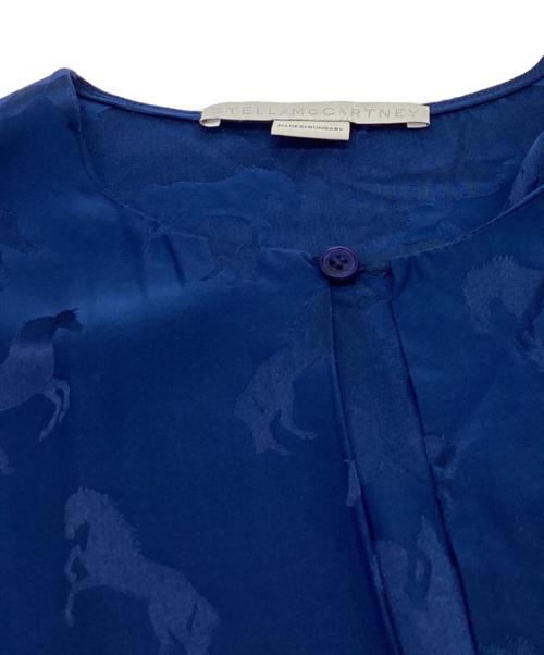 STELLA McCARTNEY（ステラマッカートニー）STELLA McCARTNEY (ステラマッカートニー) 馬柄ブラウス　/　590420 ブルー サイズ:38の古着・服飾アイテム