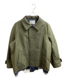 KOLOR（カラー）の古着「レイヤードデザインショートコート / Layered design short coat」｜オリーブ