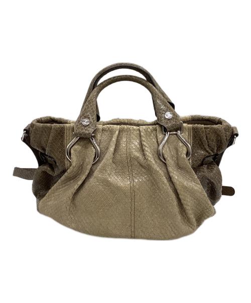 CELINE（セリーヌ）CELINE (セリーヌ) パイソン型押し2WAYバッグ / WD-SA-0059 / ピロースモール ベージュ サイズ:-の古着・服飾アイテム