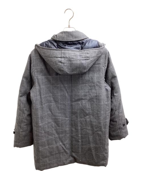 MACKINTOSH PHILOSOPHY（マッキントッシュ フィロソフィー）MACKINTOSH PHILOSOPHY Windowpane Check Down Coat Gray / ウインドウペンチェックダウンシングルコート グレー / H1C28-830-07 グレー サイズ:40の古着・服飾アイテム