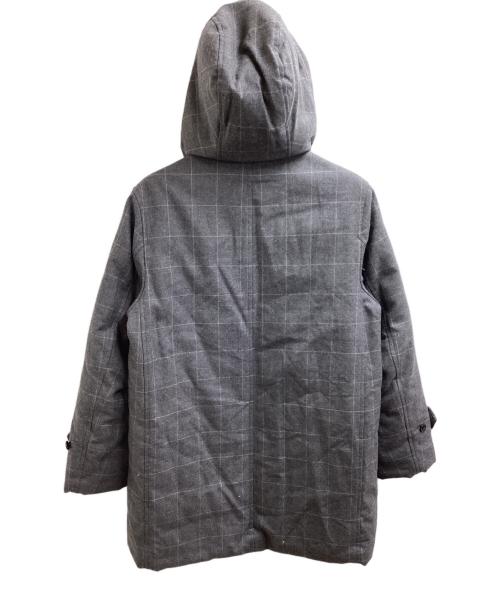 MACKINTOSH PHILOSOPHY（マッキントッシュ フィロソフィー）MACKINTOSH PHILOSOPHY Windowpane Check Down Coat Gray / ウインドウペンチェックダウンシングルコート グレー / H1C28-830-07 グレー サイズ:40の古着・服飾アイテム