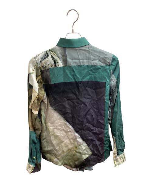 Acne studios（アクネ ストゥディオス）ACNE STUDIOS (アクネ ストゥディオス) 総柄シャツ / ARONA PR BAMBOO UW13 グリーン サイズ:34の古着・服飾アイテム