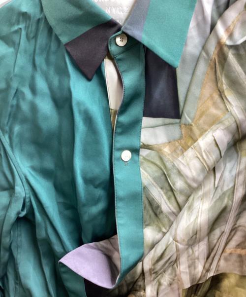 Acne studios（アクネ ストゥディオス）ACNE STUDIOS (アクネ ストゥディオス) 総柄シャツ / ARONA PR BAMBOO UW13 グリーン サイズ:34の古着・服飾アイテム