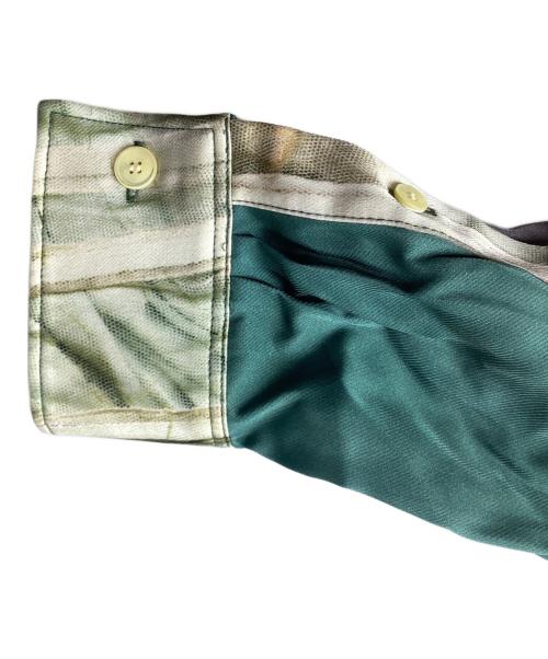 Acne studios（アクネ ストゥディオス）ACNE STUDIOS (アクネ ストゥディオス) 総柄シャツ / ARONA PR BAMBOO UW13 グリーン サイズ:34の古着・服飾アイテム