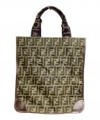 FENDIフェンディ）の古着「ズッカ柄パッカブルトートバッグ  / 折りたたみ可能 イタリア製」｜ブラウン