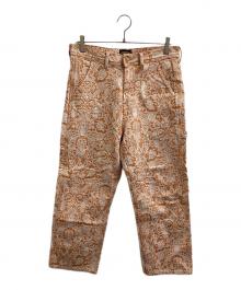 LEE×ARIES（リー×アリーズ）の古着「DENIM FLORAL CARPENTER JEAN / デニムフローラルカーペンタージーンズ」｜オレンジ
