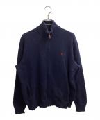 POLO RALPH LAURENポロ・ラルフローレン）の古着「ジップアップニット」｜ネイビー