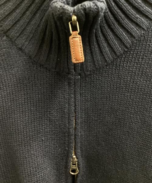 POLO RALPH LAUREN（ポロ・ラルフローレン）POLO RALPH LAUREN (ポロ・ラルフローレン) ジップアップニット ネイビー サイズ:Lの古着・服飾アイテム
