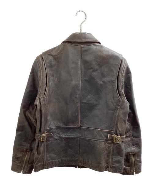 Eddie Bauer（エディーバウアー）Eddie Bauer (エディーバウアー) レザージャケット / 5362 / TALONジップ ブラウン サイズ:Sの古着・服飾アイテム