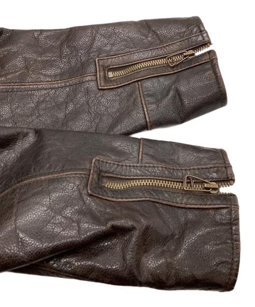 Eddie Bauer（エディーバウアー）Eddie Bauer (エディーバウアー) レザージャケット / 5362 / TALONジップ ブラウン サイズ:Sの古着・服飾アイテム