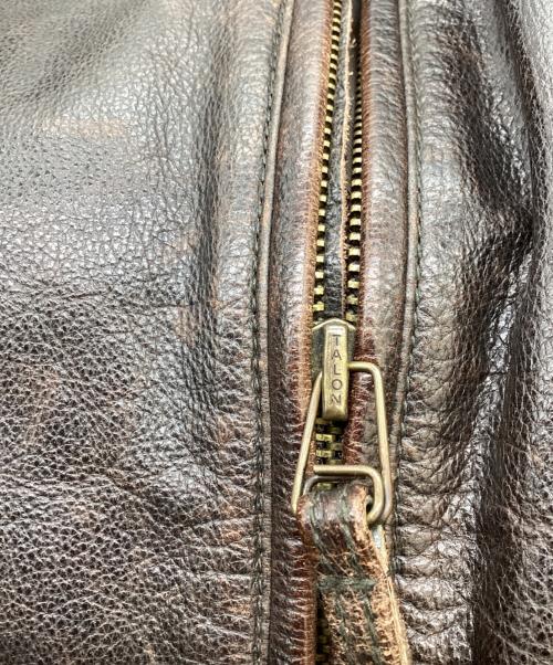 Eddie Bauer（エディーバウアー）Eddie Bauer (エディーバウアー) レザージャケット / 5362 / TALONジップ ブラウン サイズ:Sの古着・服飾アイテム