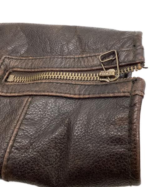 Eddie Bauer（エディーバウアー）Eddie Bauer (エディーバウアー) レザージャケット / 5362 / TALONジップ ブラウン サイズ:Sの古着・服飾アイテム