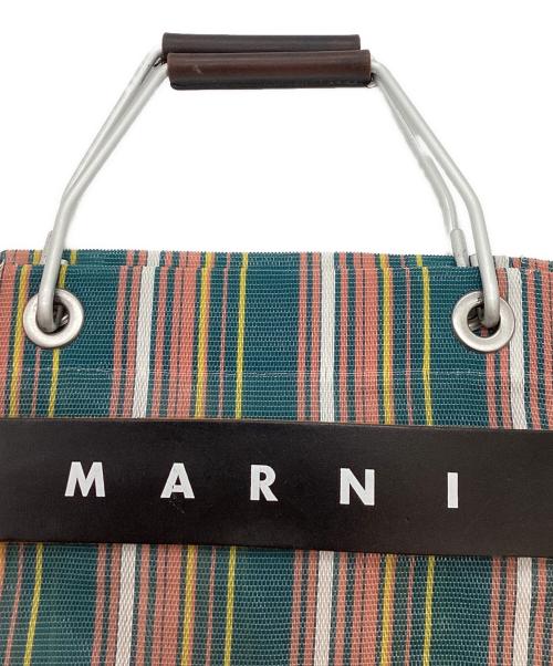 MARNI（マルニ）MARNI (マルニ) ストライプハンドバッグ グリーンの古着・服飾アイテム