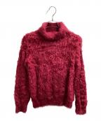 JOHN LAWRENCE SULLIVANジョン ローレンス サリバン）の古着「Fake Fur Turtle Knit Pink / フェイクファー タートルネックニット ピンク / 4D010-0117-44 / Made in JAPAN / 日本製」｜ピンク