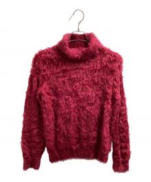 JOHN LAWRENCE SULLIVAN（ジョン ローレンス サリバン）の古着「Fake Fur Turtle Knit Pink / フェイクファー タートルネックニット ピンク / 4D010-0117-44 / Made in JAPAN / 日本製」｜ピンク