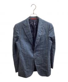 ISAIA（イザイア）の古着「コットンリネンテーラードジャケット / 67680/810」｜ネイビー