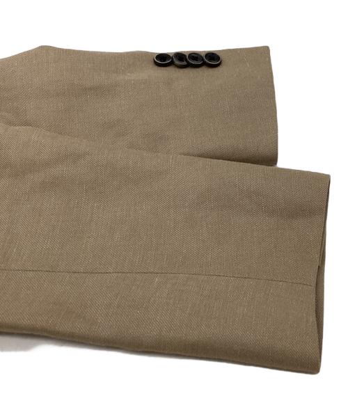 TOMORROW LAND PILGRIM（トゥモローランド ピルグリム）TOMORROW LAND PILGRIM (トゥモローランド ピルグリム) リネンウール ダブルブレステッド4Bテーラードジャケット / 61-07-21-07008 / DORMEUIL ブラウン サイズ:44の古着・服飾アイテム