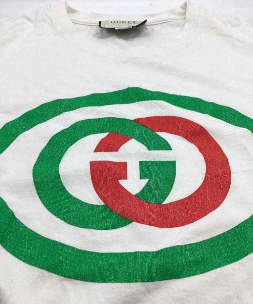 GUCCI（グッチ）GUCCI (グッチ) インターロッキングG オーバーサイズ Tシャツ ホワイト サイズ:Mの古着・服飾アイテム