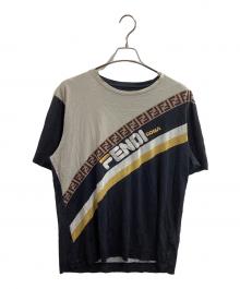 FENDI×FILA（フェンディ×フィラ）の古着「ロゴカットソー　/　18AW」｜ネイビー