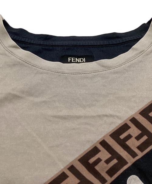 FENDI（フェンディ）FENDI (フェンディ) FILA (フィラ) ロゴカットソー　/　18AW ネイビー サイズ:Lの古着・服飾アイテム