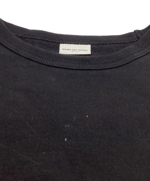 DRIES VAN NOTEN（ドリスヴァンノッテン）DRIES VAN NOTEN (ドリスヴァンノッテン) crew neck sweatshirt / クルーネックスウェット ブラック サイズ:Lの古着・服飾アイテム