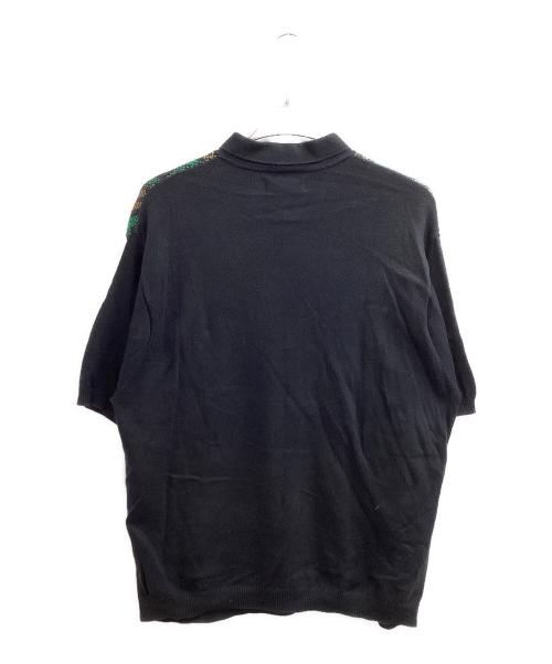 SUPREME（シュプリーム）Supreme　 (シュプリーム) Plaid Knit S/S Polo / プレイドショートスリーブ半袖ニットポロシャツ / 24SS ブラック サイズ:Lの古着・服飾アイテム