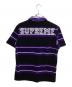 Supreme (シュプリーム) Stripe Velour Polo　/　21SS パープル サイズ:S：7000円