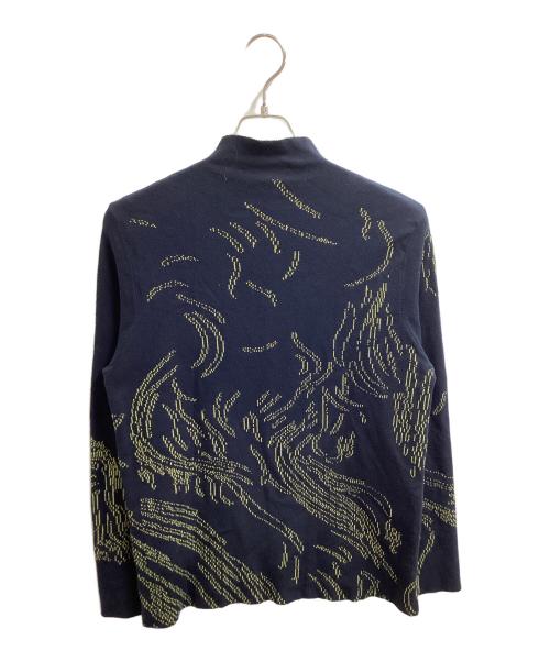 NAMACHEKO（ナマチェコ）NAMACHEKO (ナマチェコ) Green Nyas Turtleneck / グリーン ニャス タートルネックニット / NW19 0703 / Made in Belgium / ベルギー製 ネイビー サイズ:XLの古着・服飾アイテム