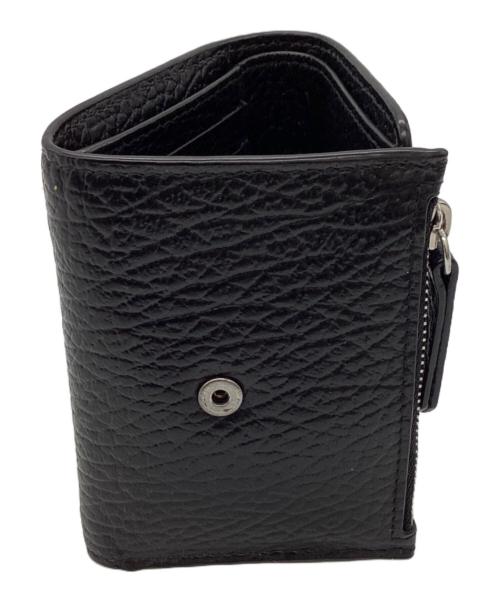 Maison Margiela（メゾンマルジェラ）Maison Margiela (メゾンマルジェラ) 4ステッチ 三つ折り ウォレット / グレインレザースリーフォールドウォレット  ブラックの古着・服飾アイテム