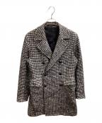 TAGLIATOREタリアトーレ）の古着「チェック柄 ダブルコート / CFBCM0B」｜ブラック