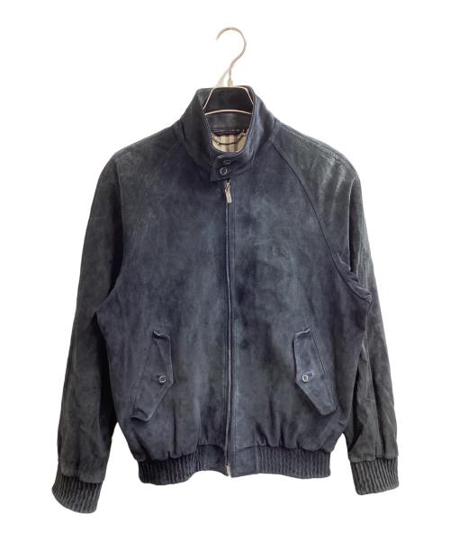 BURBERRY LONDON（バーバリーロンドン）BURBERRY LONDON (バーバリーロンドン) Suede Dog Ear Blouson / スウェードスイングトップ / BBP83-241-28 ブラック サイズ:Lの古着・服飾アイテム