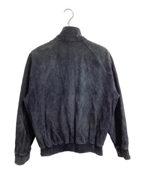 BURBERRY LONDON（バーバリーロンドン）BURBERRY LONDON (バーバリーロンドン) Suede Dog Ear Blouson / スウェードスイングトップ / BBP83-241-28 ブラック サイズ:Lの古着・服飾アイテム