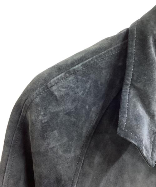 BURBERRY LONDON（バーバリーロンドン）BURBERRY LONDON (バーバリーロンドン) Suede Dog Ear Blouson / スウェードスイングトップ / BBP83-241-28 ブラック サイズ:Lの古着・服飾アイテム