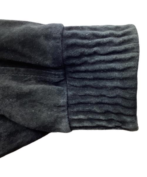 BURBERRY LONDON（バーバリーロンドン）BURBERRY LONDON (バーバリーロンドン) Suede Dog Ear Blouson / スウェードスイングトップ / BBP83-241-28 ブラック サイズ:Lの古着・服飾アイテム
