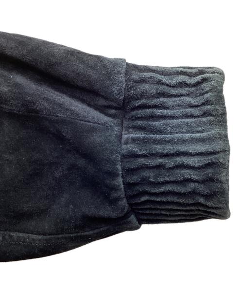 BURBERRY LONDON（バーバリーロンドン）BURBERRY LONDON (バーバリーロンドン) Suede Dog Ear Blouson / スウェードスイングトップ / BBP83-241-28 ブラック サイズ:Lの古着・服飾アイテム
