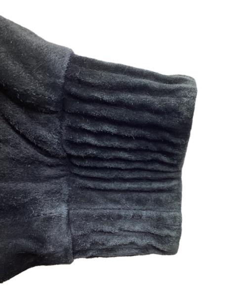 BURBERRY LONDON（バーバリーロンドン）BURBERRY LONDON (バーバリーロンドン) Suede Dog Ear Blouson / スウェードスイングトップ / BBP83-241-28 ブラック サイズ:Lの古着・服飾アイテム