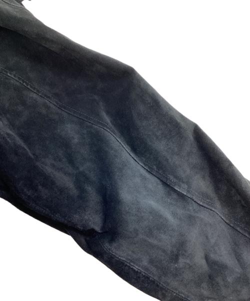 BURBERRY LONDON（バーバリーロンドン）BURBERRY LONDON (バーバリーロンドン) Suede Dog Ear Blouson / スウェードスイングトップ / BBP83-241-28 ブラック サイズ:Lの古着・服飾アイテム