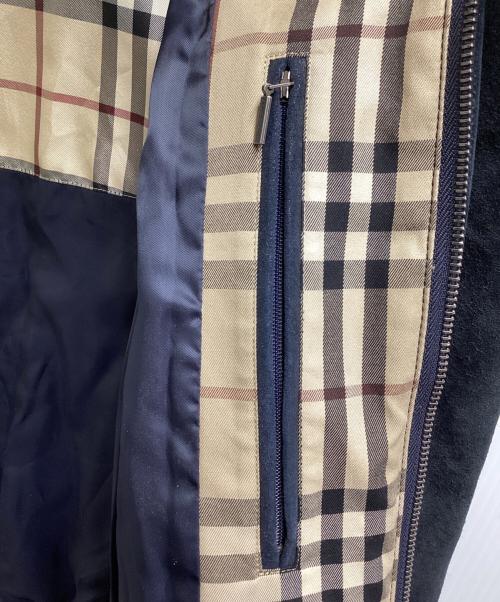 BURBERRY LONDON（バーバリーロンドン）BURBERRY LONDON (バーバリーロンドン) Suede Dog Ear Blouson / スウェードスイングトップ / BBP83-241-28 ブラック サイズ:Lの古着・服飾アイテム