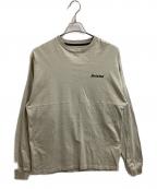 F.C.R.B.エフシーレアルブリストル）の古着「BIG LOGO L/S TEAM BAGGY TEE / ラグランスリーブ ロゴプリントカットソー / FCRB-230070」｜ベージュ