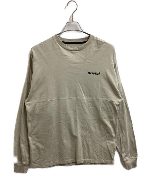 F.C.R.B.（エフシーレアルブリストル）F.C.R.B. (エフシーレアルブリストル) BIG LOGO L/S TEAM BAGGY TEE / ラグランスリーブ ロゴプリントカットソー / FCRB-230070 ベージュ サイズ:Sの古着・服飾アイテム