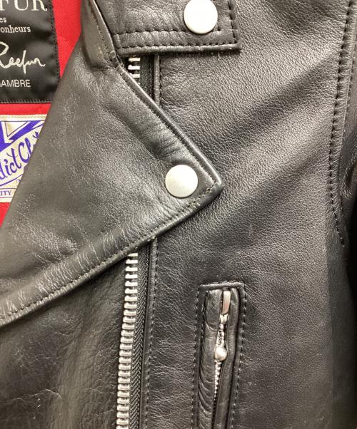 MAISON DE REEFUR（メゾン ド リーファー）MAISON DE REEFUR Leather Rider's Jacket Black / ライダースジャケット ブラック / EOL-7440-B / Made in Pakistan / パキスタン製  ブラック サイズ:36の古着・服飾アイテム