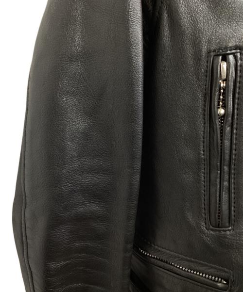 MAISON DE REEFUR（メゾン ド リーファー）MAISON DE REEFUR Leather Rider's Jacket Black / ライダースジャケット ブラック / EOL-7440-B / Made in Pakistan / パキスタン製  ブラック サイズ:36の古着・服飾アイテム