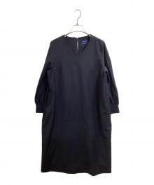 atelier naruse×kurashi&trips publishing（アトリエナルセ×クラシアンドトリップス パブリッシング）の古着「「大切な日もわたしらしく」フォーマルワンピース（コクーン）」｜ネイビー