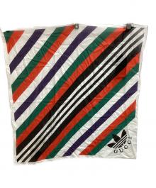 GUCCI×adidas（グッチ×アディダス）の古着「Stripe Print Cotton Scarf / ストライプ プリント コットン スカーフ」｜マルチカラー