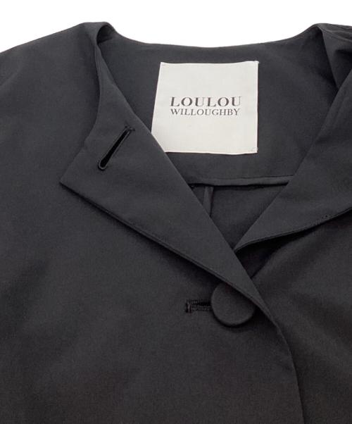 Loulou Willoughby（ルルウィルビー）Loulou Willoughby (ルルウィルビー) フリルスリーブタフタコート / 212310-17-040 ブラック サイズ:1の古着・服飾アイテム