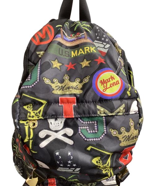 MARK&LONA（マークアンドロナ）MARK&LONA (マークアンドロナ) printed backpack / 総柄バックパック /  ブラックの古着・服飾アイテム