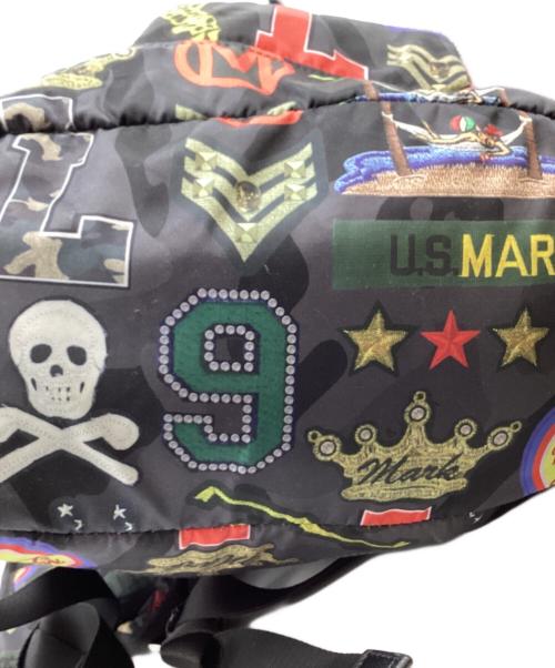 MARK&LONA（マークアンドロナ）MARK&LONA (マークアンドロナ) printed backpack / 総柄バックパック /  ブラックの古着・服飾アイテム